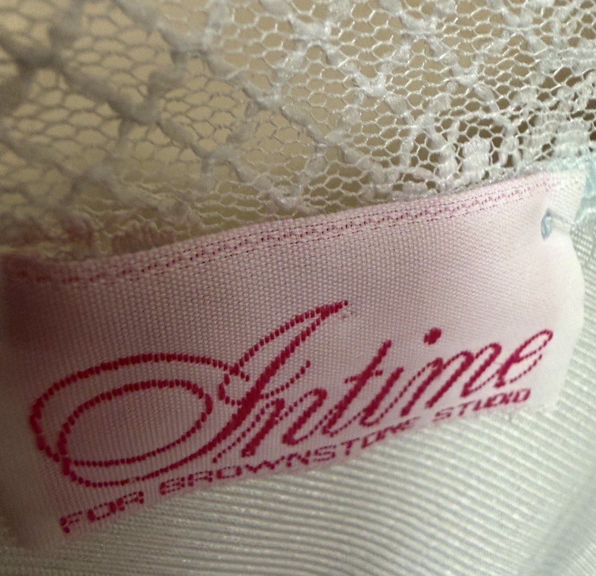 Vintage Brownstone Studio for INTIME Long Nightgown Size XL Embroidered Lace USA