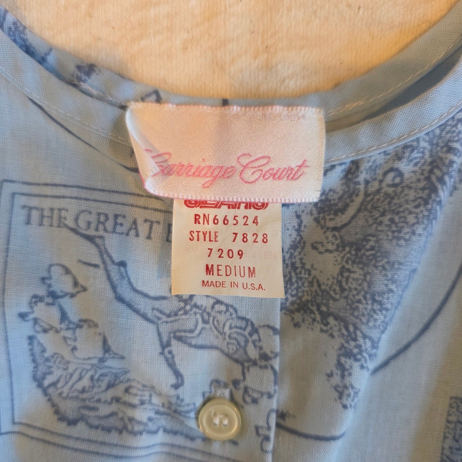 Vintage Carriage Court Australia All Over Print Novelty Jumpsuit Capri Medium