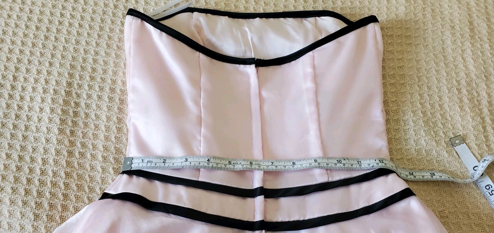 Scott McClintock Pink/Black Strapless Dress for Prom, Wedding, Party