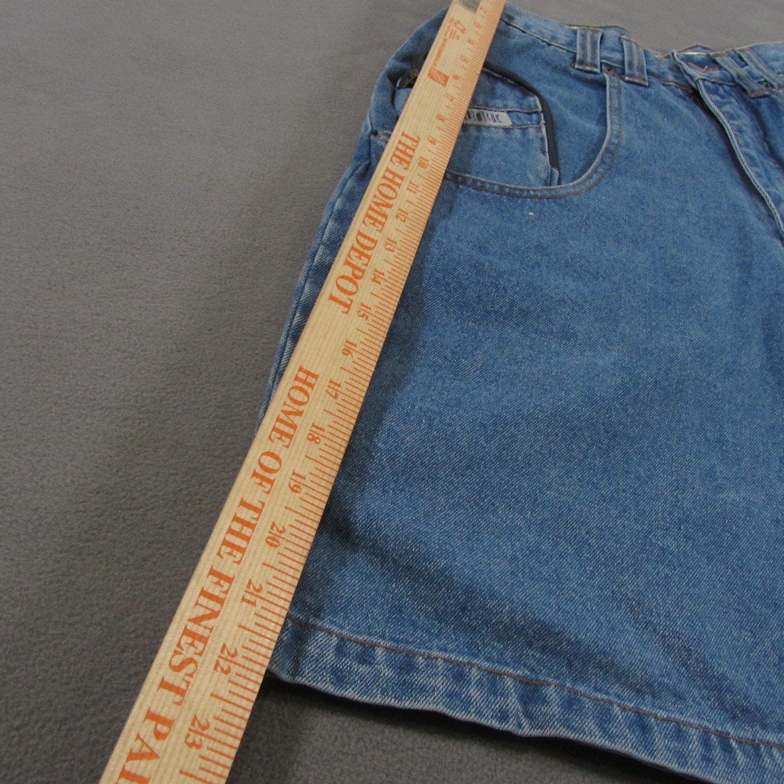 Vintage Corniche Denim Shorts Womens 32 Cargo Blue High Waist Deadstock