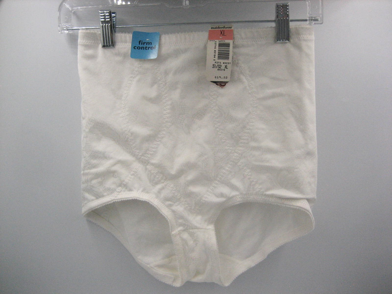 Vintage Maidenform White Shapewear Briefs Size XL Firm Control NEW w/ TAGS