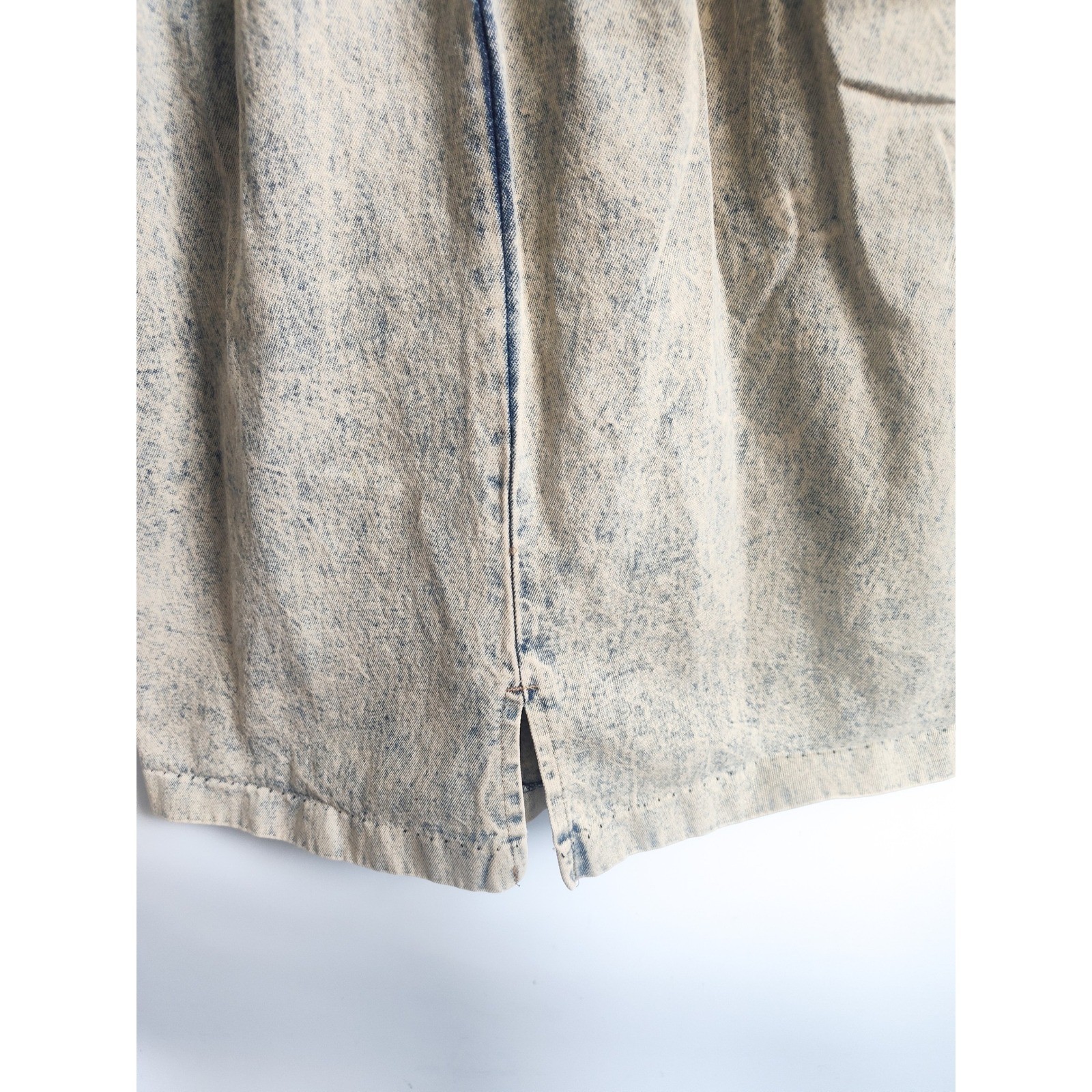Vintage Denim Dress Large Blue Acid Wash Stonewash 80s Utility Indie Retro Boho