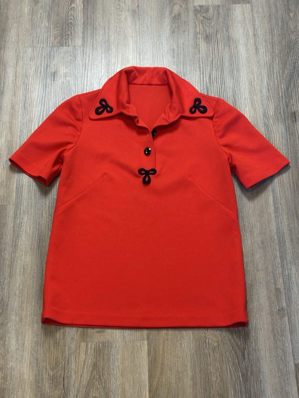 Vintage 70s Women’s Wool Polo Shirt Size Small