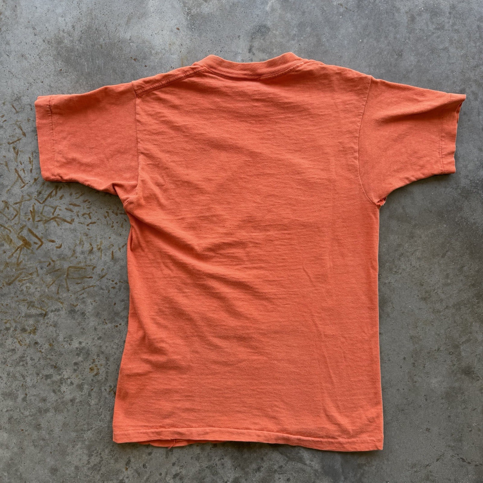 VTG 70s “Physical Graffiti” Orange Baby Skate Tee Size S Jay Adams