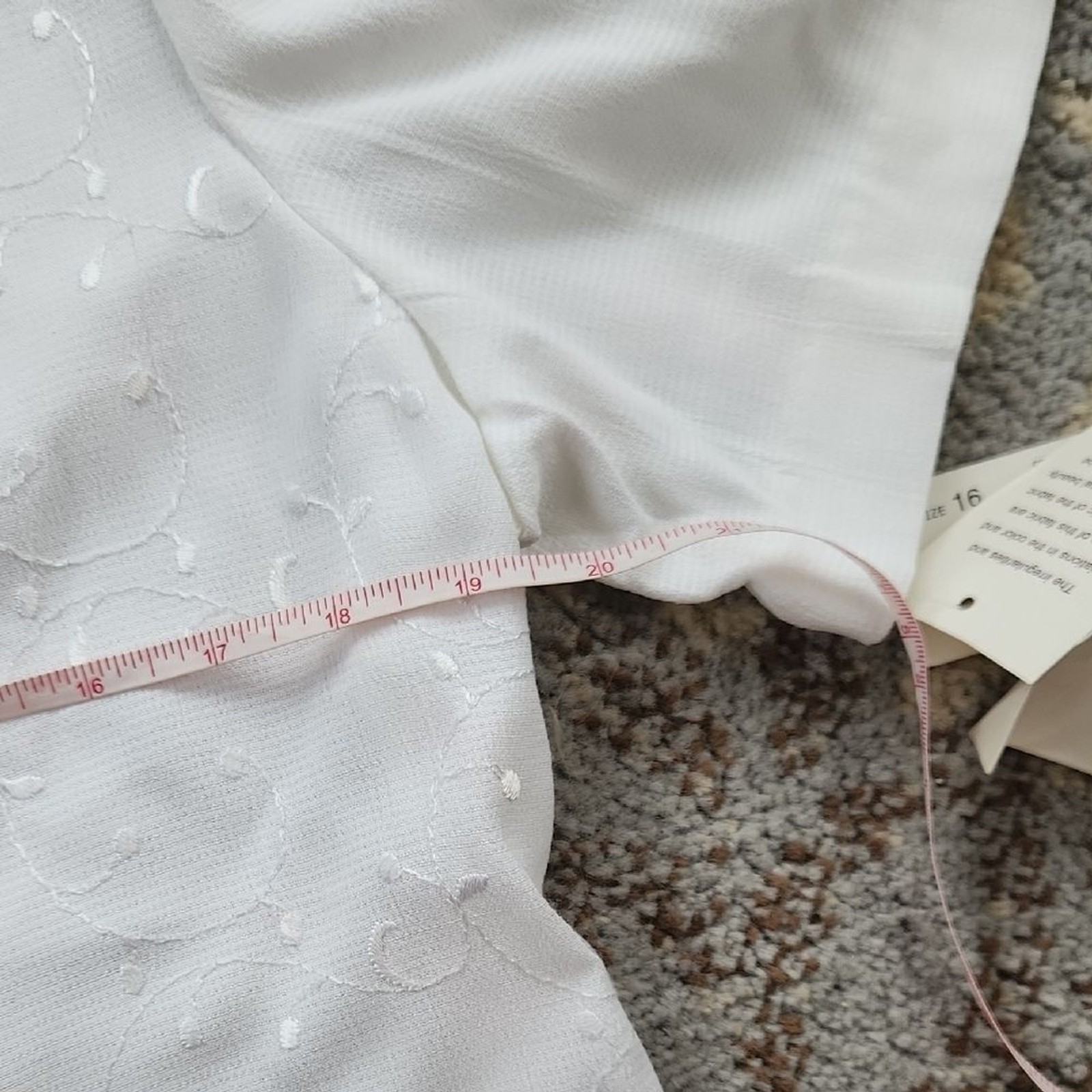 Vintage D.J. Summers Embroidered Two Piece Dress White 16
