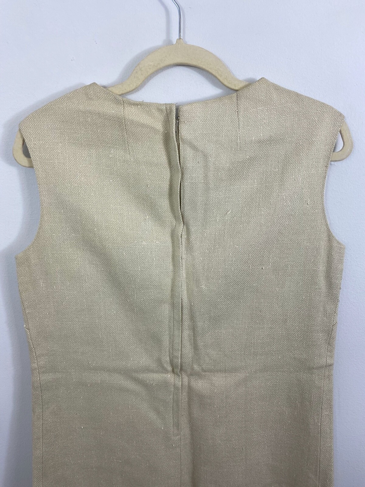 Vintage Anjac Fashion Styled by Jack Needleman Shift Tunic Pockets Burlap Linen