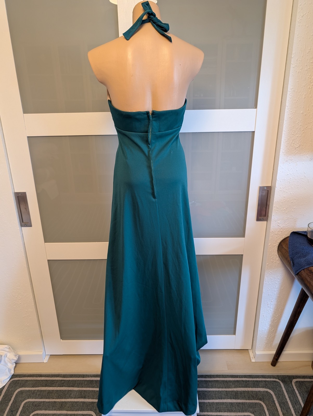 Authentic Vintage 70s Halter Neck Maxi Dress Size S
