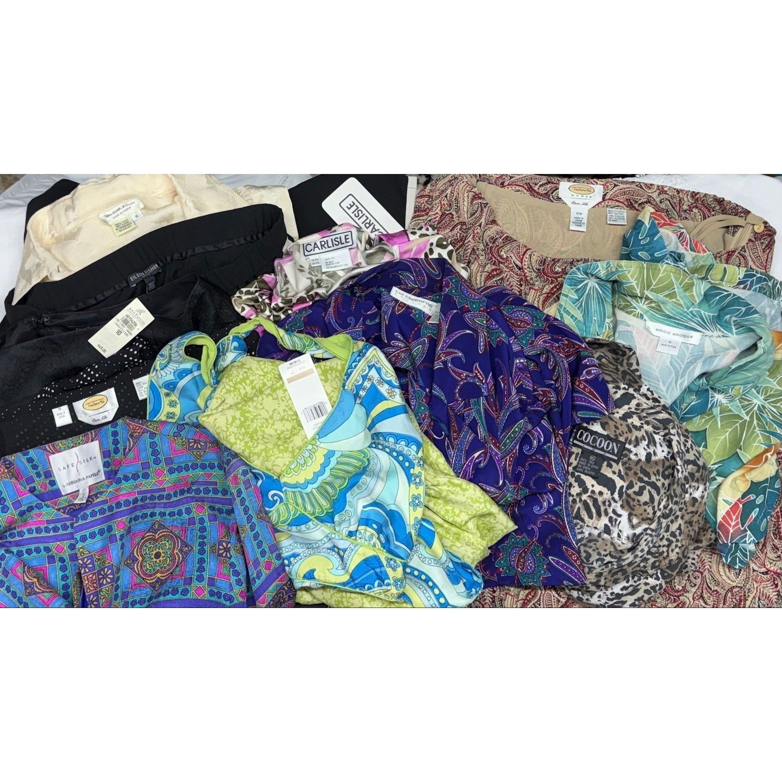🚨‼️12 ITEMS Vintage Silk Closeout Bundle ALL Wearable Preloved & NWT See Desc *