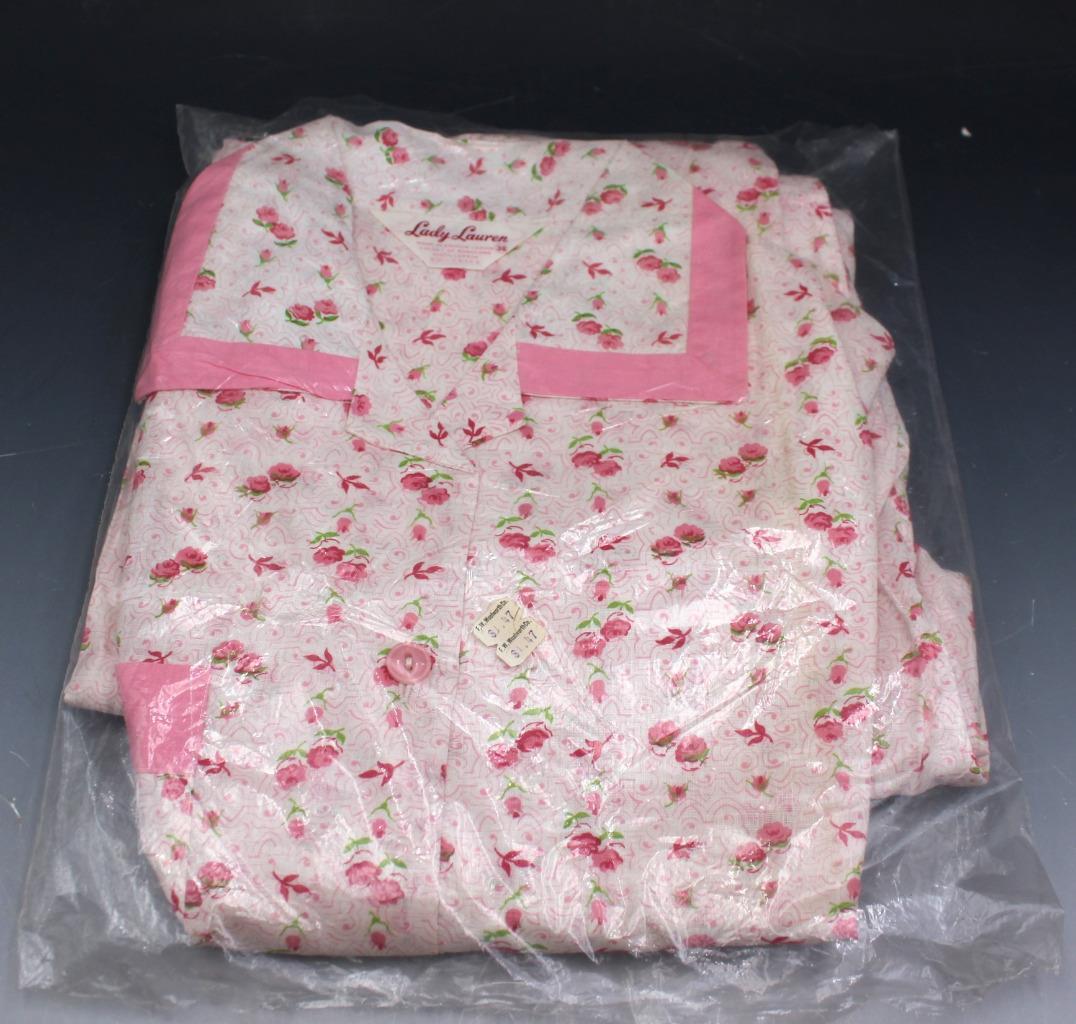 Vintage F.W. Woolworth Lady Lauren Cotton 2 Pc Pajamas in Original Package