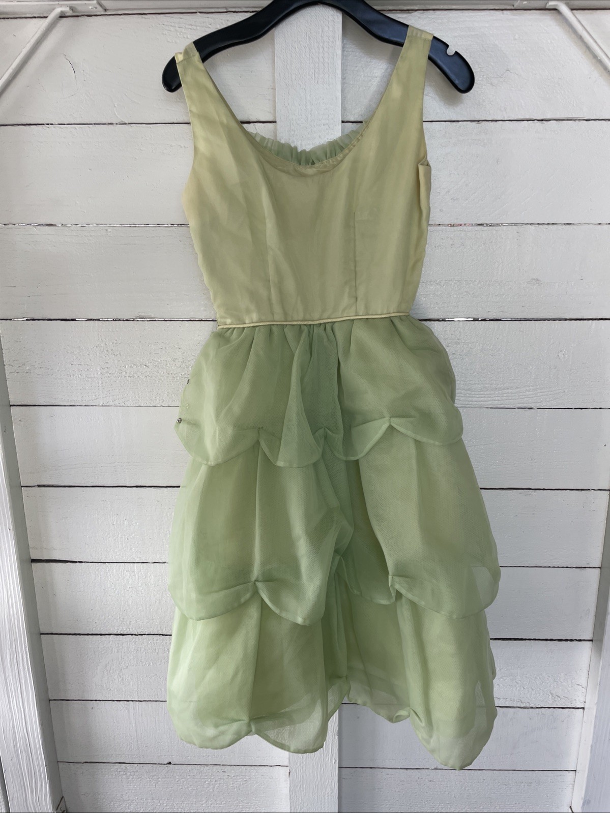 Vintage Fairy Dress Green 1960s Handmade Size XXS Costume Cosplay Retro Mod USA