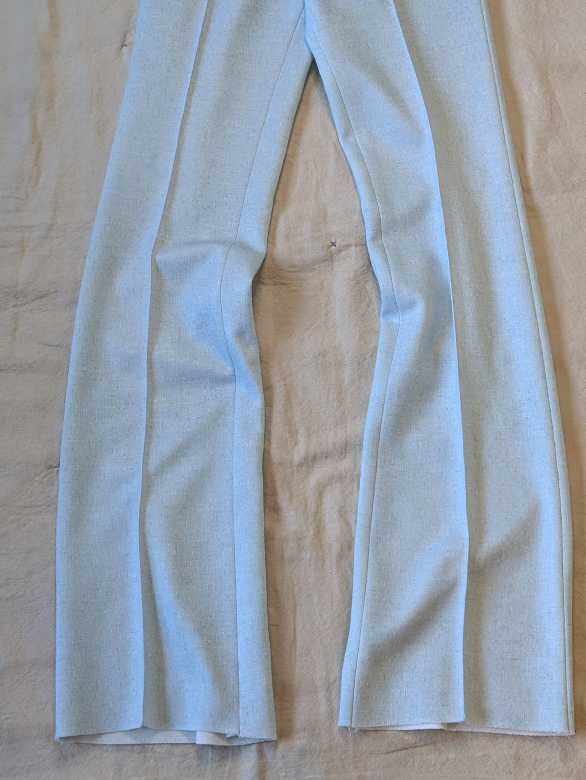 H Bar C Vintage 60s 70s Women’s Polyknit Western Dress Flares UnHemmed Tomboy 25