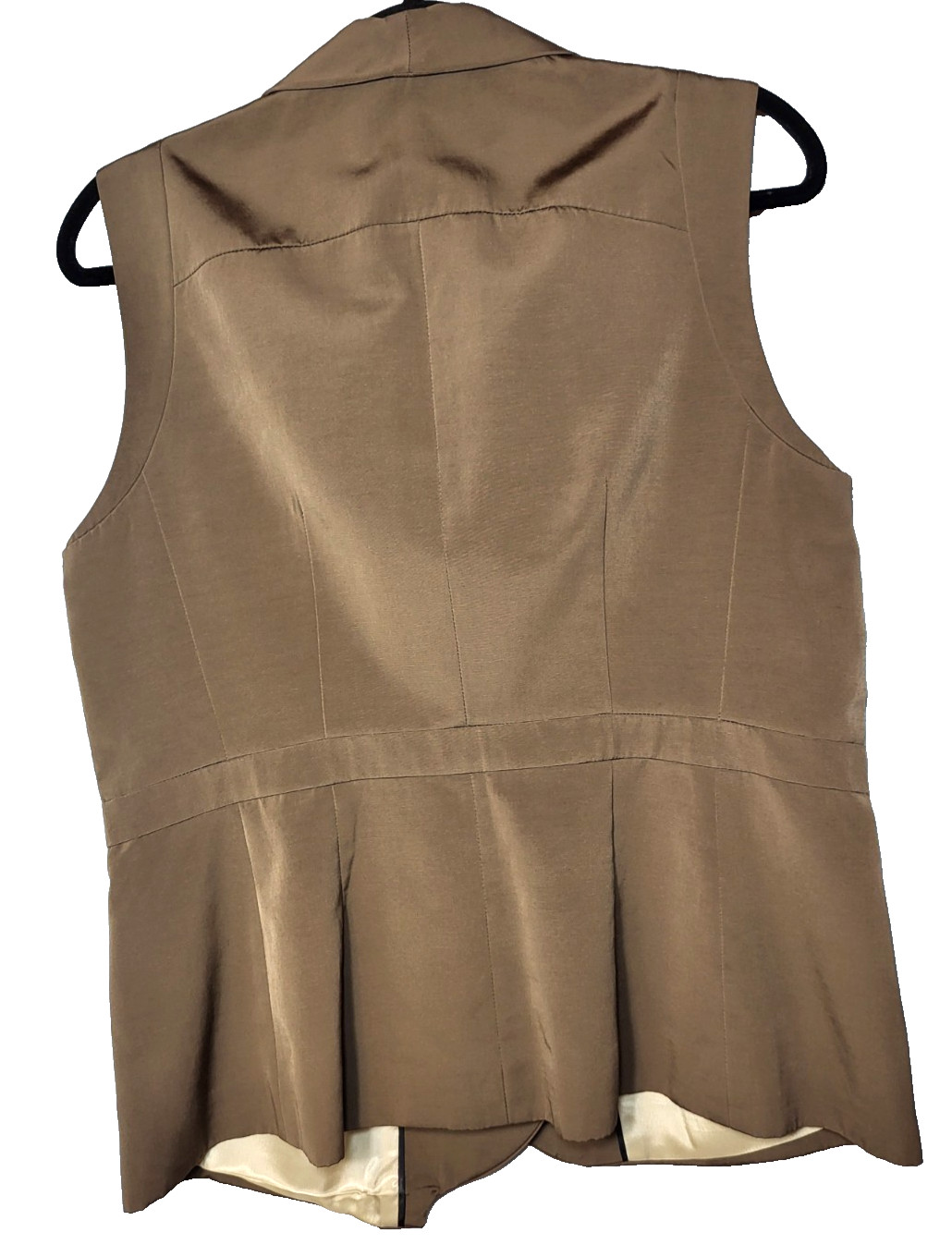 VTG Banana Republic Brown/Olive Double Breasted Fitted Vest Size 12 Academia