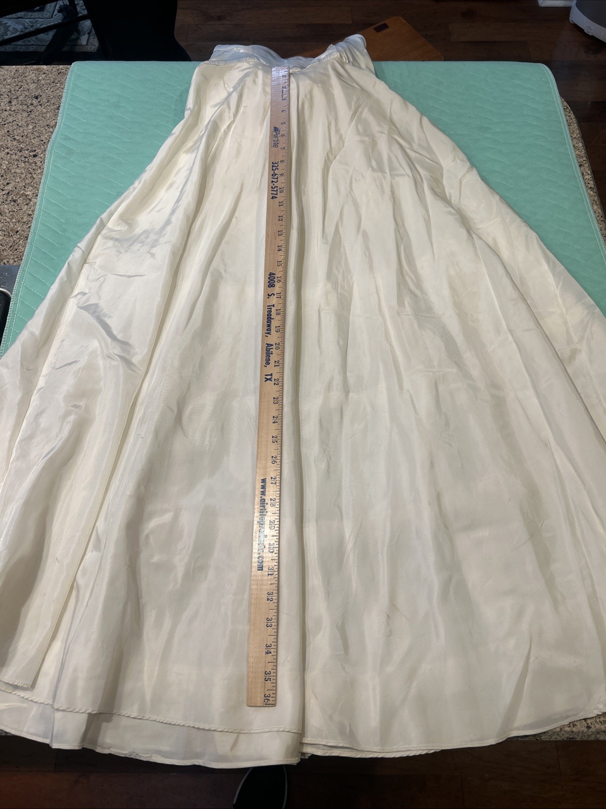 Vintage Ivory Spaghetti Strap Saloon Style Dress Size Small
