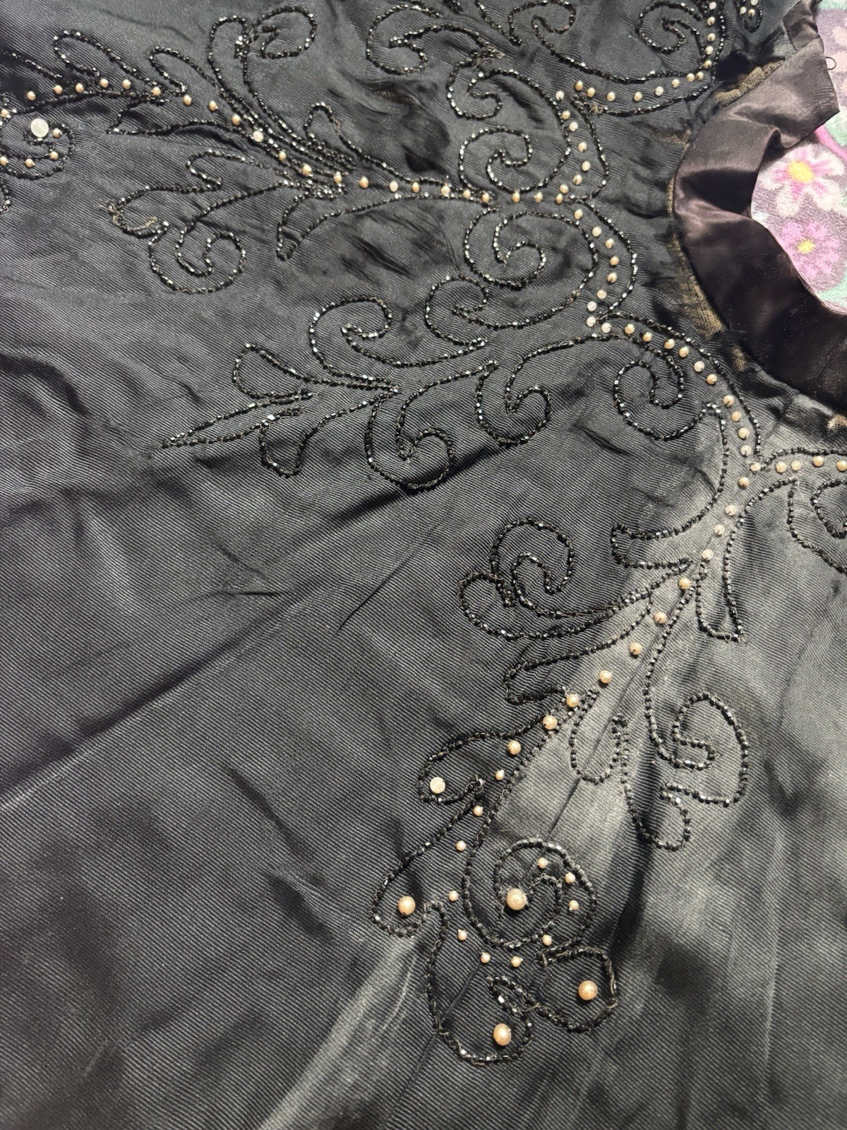 Antique Victorian Mourning Caplet 1890s-1900s?