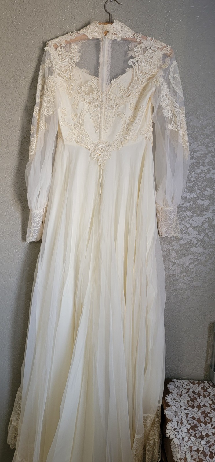 Vintage Victorian bridal Dress Praire Style Lace ivory wedding cottage core