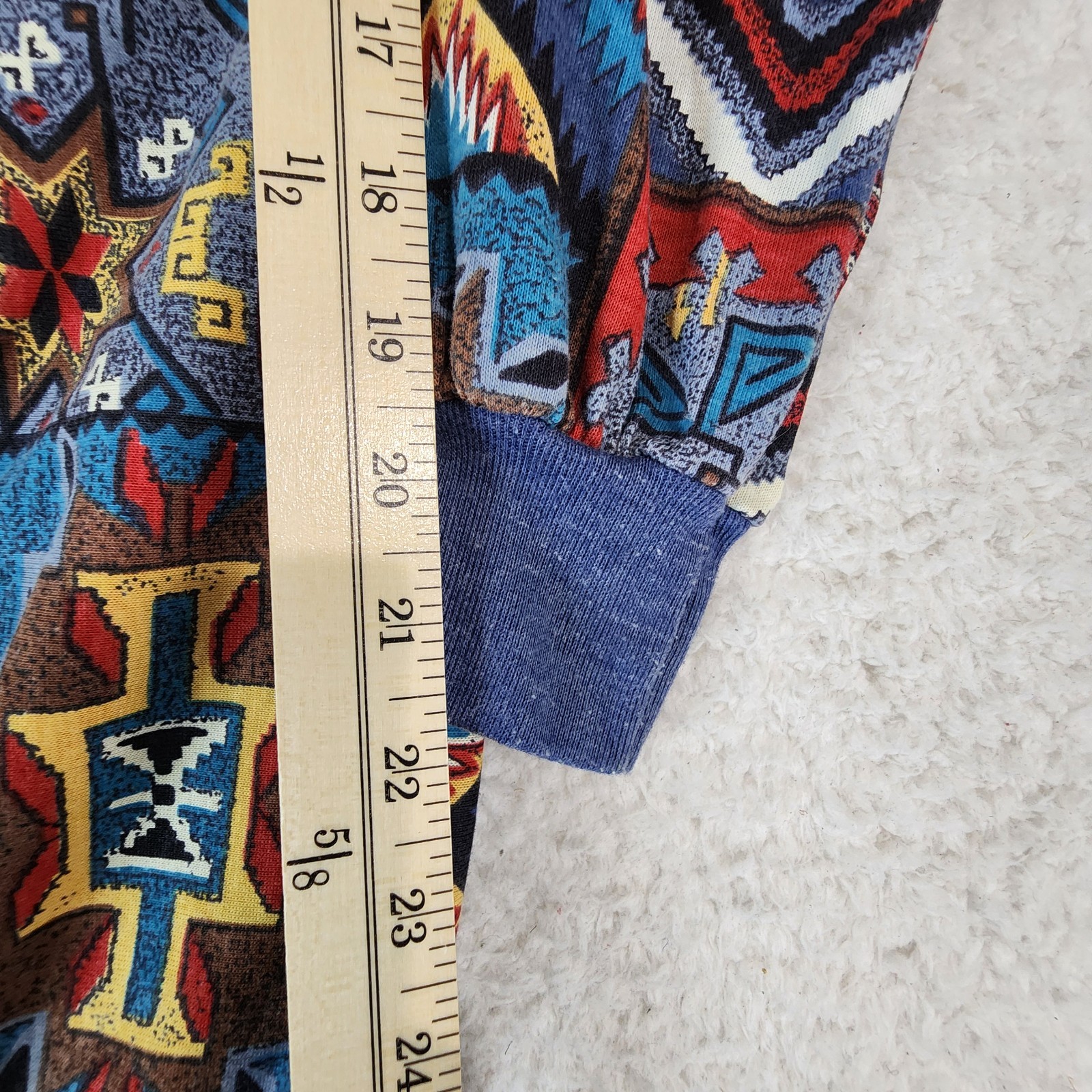 Young Stuff Womens Western Fringe Cardigan Size L Multicolor Aztec Print #2060
