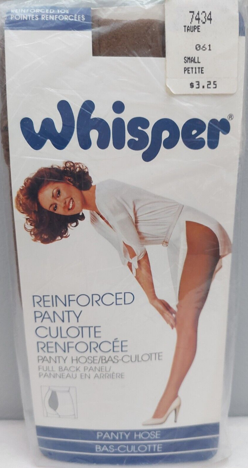 Vintage Pantyhose Whisper Color Taupe Size Small B004A
