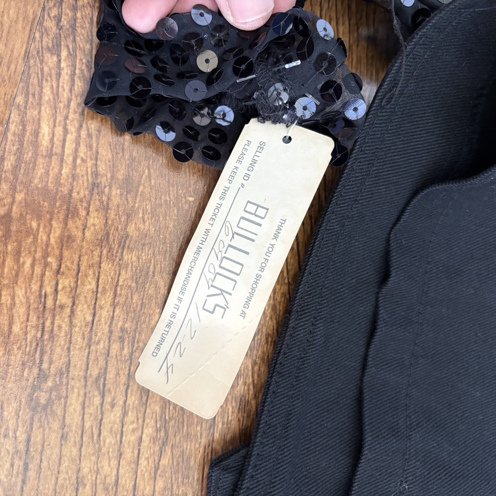 Vintage 80s Black Sequin Embellished Cropped Bolero Jacket Brand Switch Medium