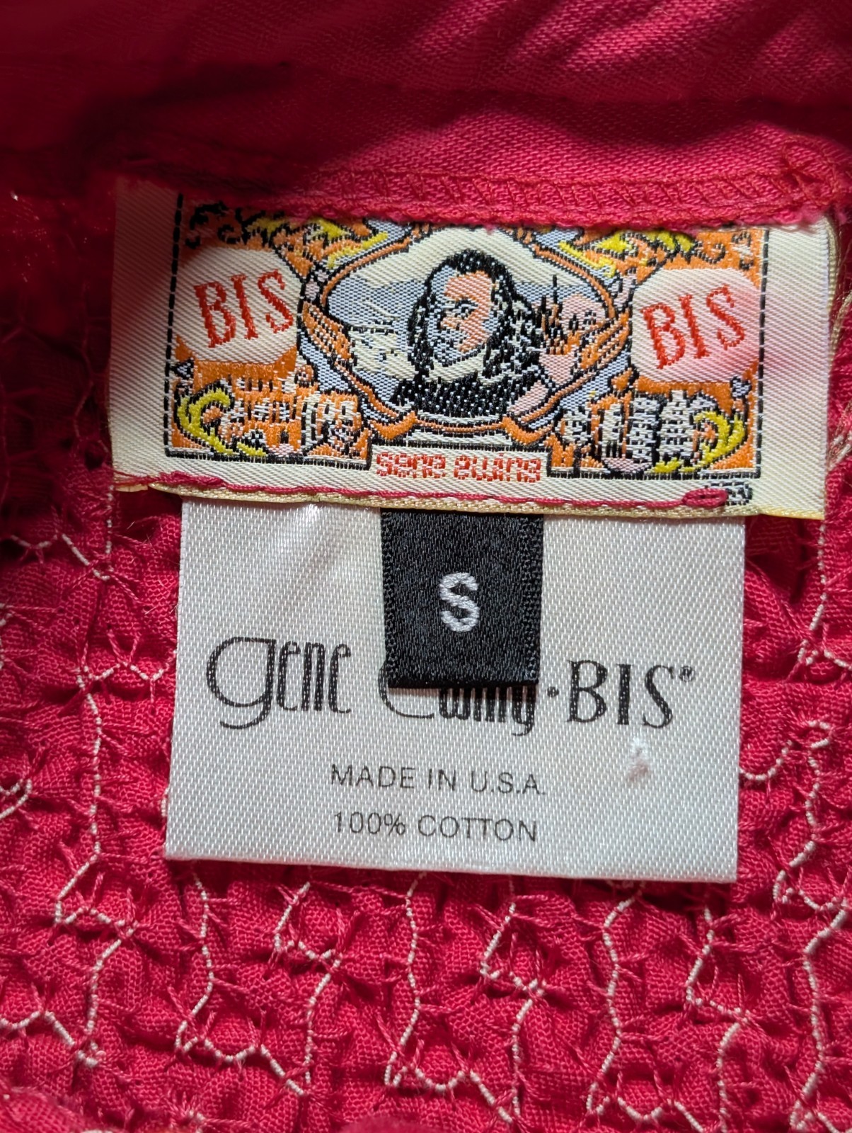 VTG Bis Bis Designer Pink Jacket Coat Sz Small Gene Ewing Old Money Momcore USA