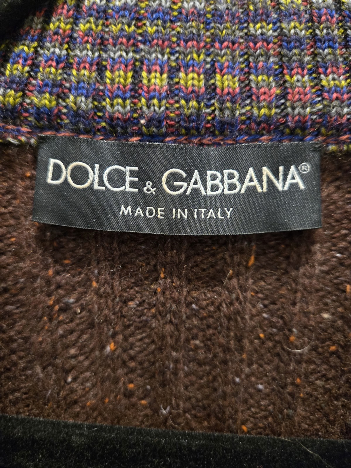 VTG Dolce & Gabbana Patchwork Old Money, Vintage, Wool, Angora, Silk Blend