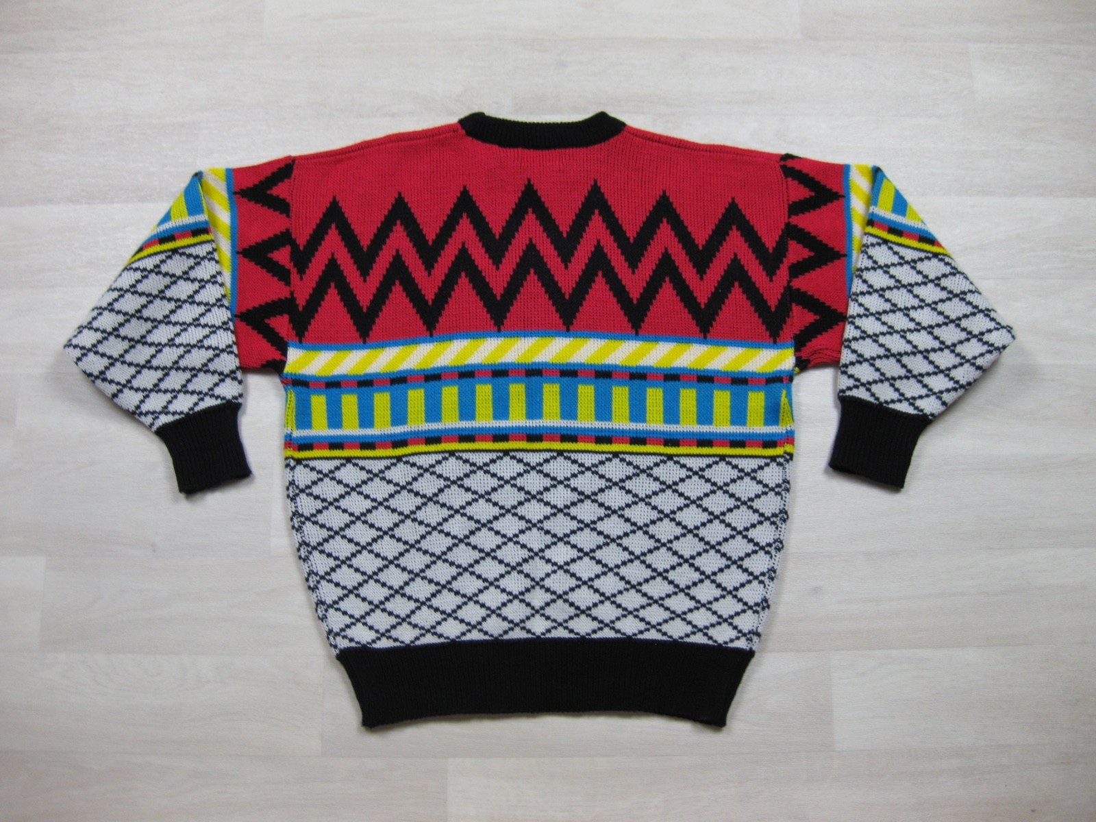 Vintage 80s Chateau Artsy Crewneck Sweater Women’s (M) Geometric New Wave