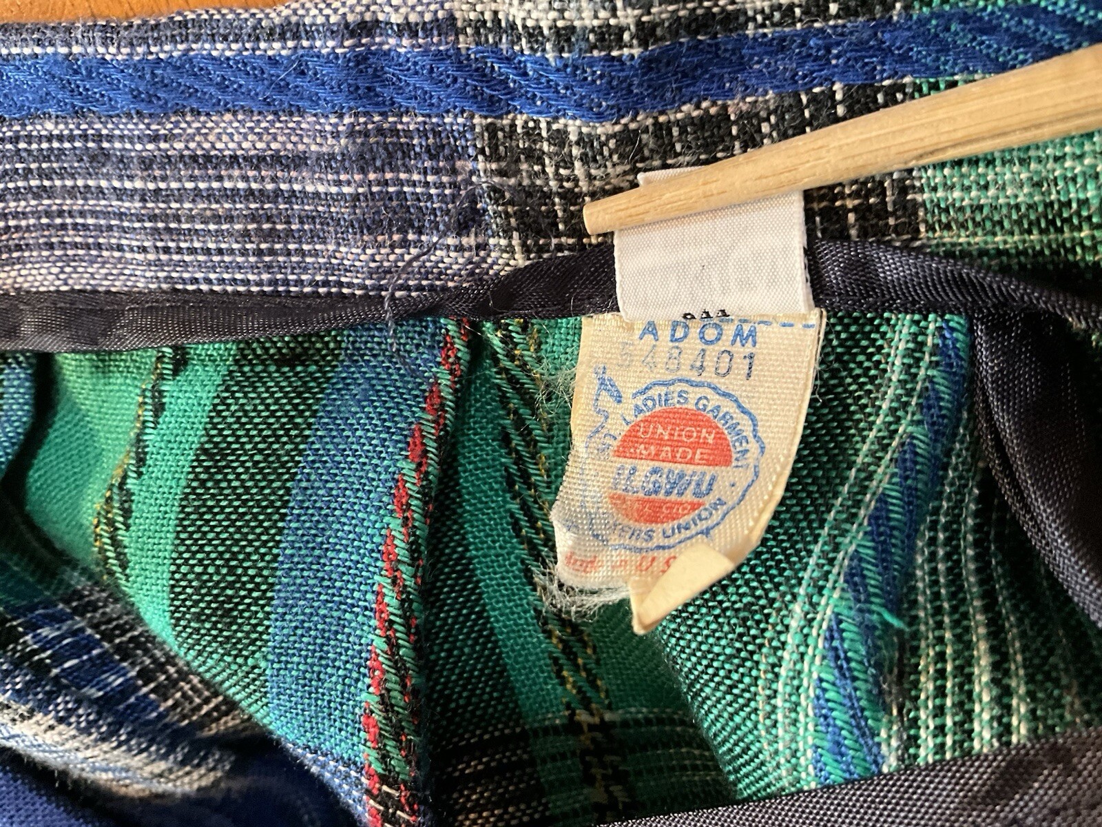 VTG Tica Women’s Pleated Skirt Plaid Size 14 Made in USA Union Tag Preppy