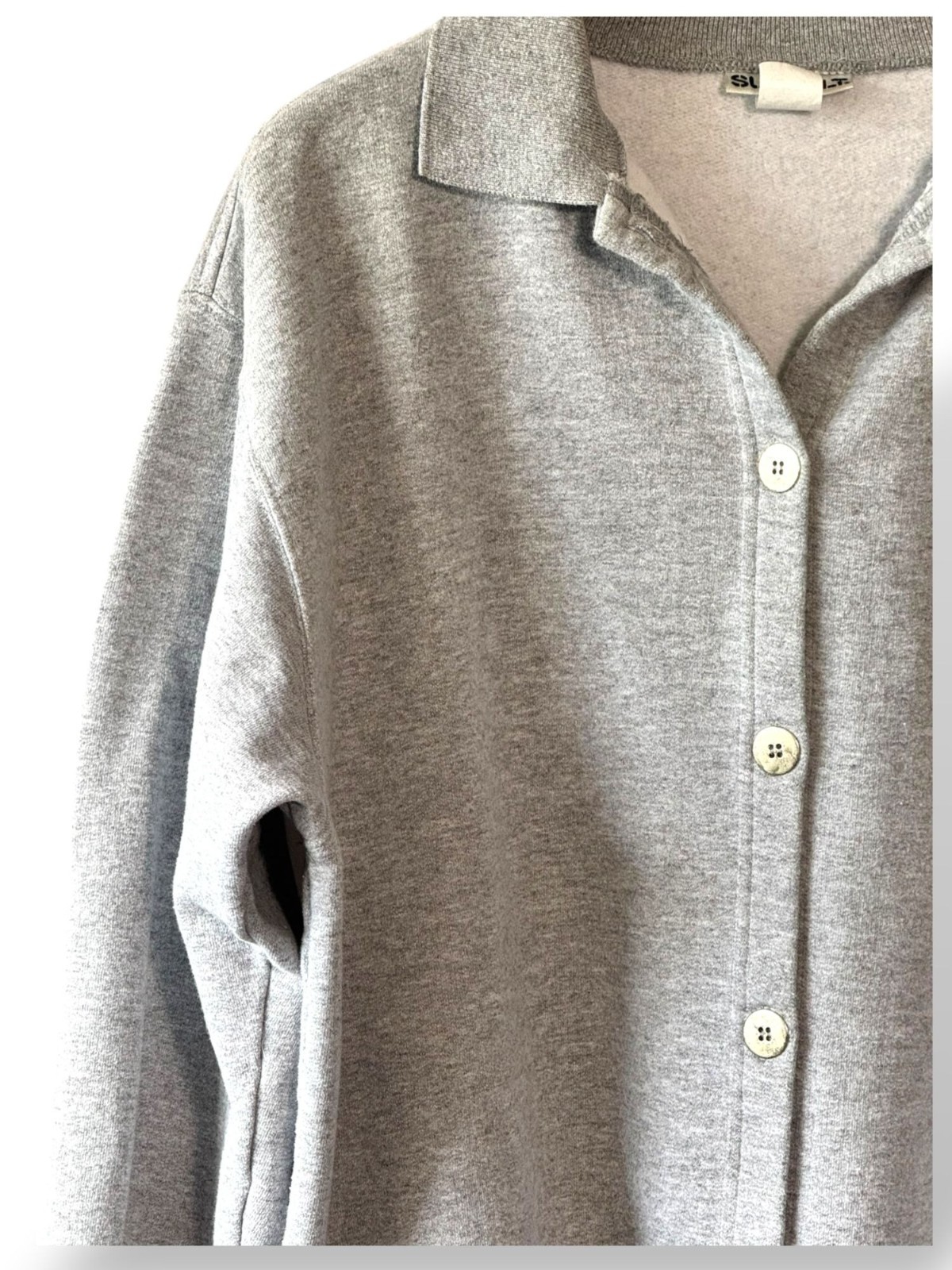 Sunbelt Heather Gray Cotton Blend Vintage Button-Up Shirt – XL
