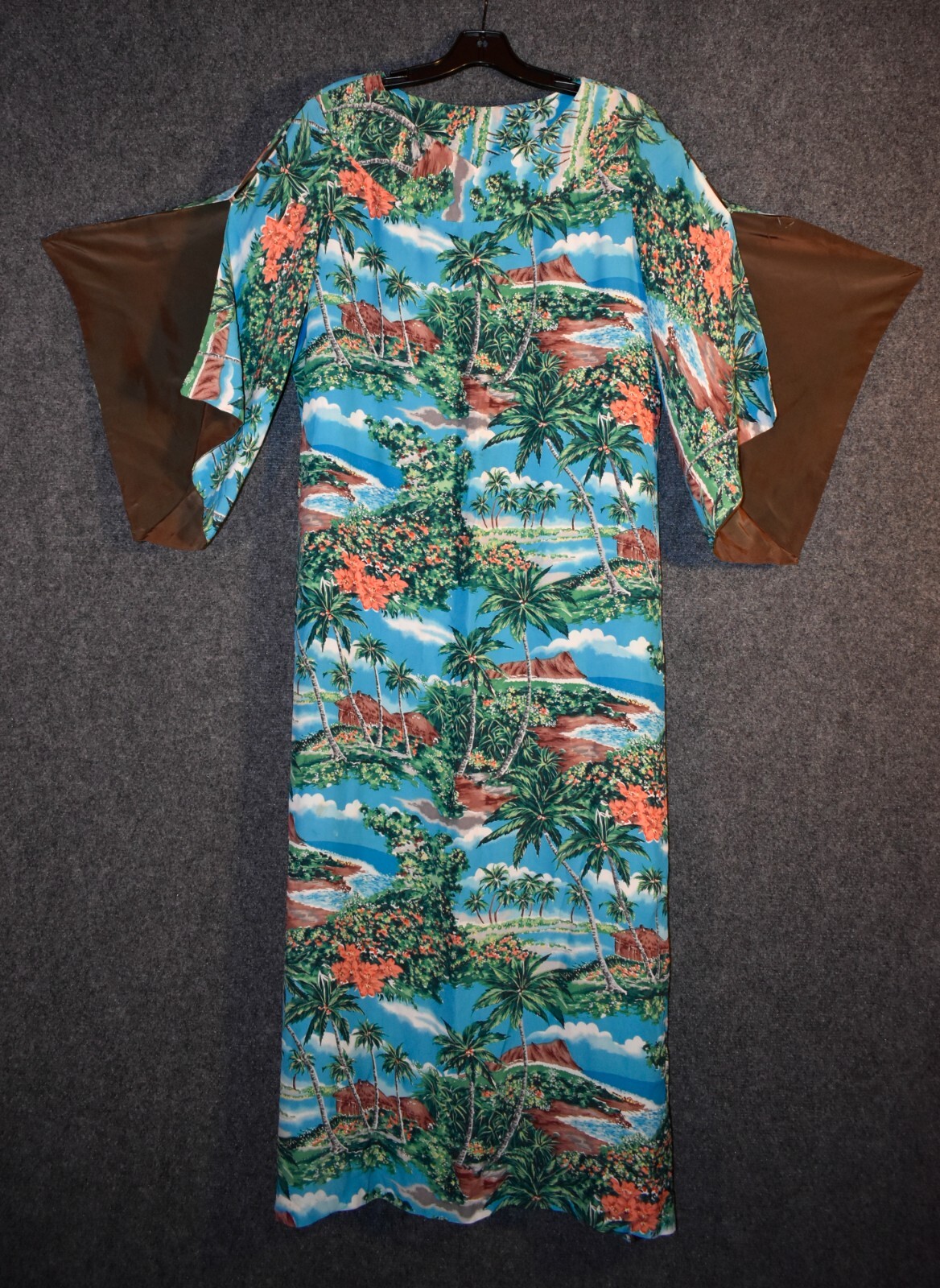 VINTAGE 1950s RAYON HAWIIAN DRESS