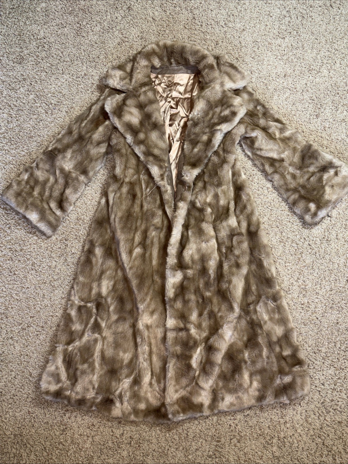 Womens 10 Vintage Career Originals Tissavel Mink French Faux Fur Coat