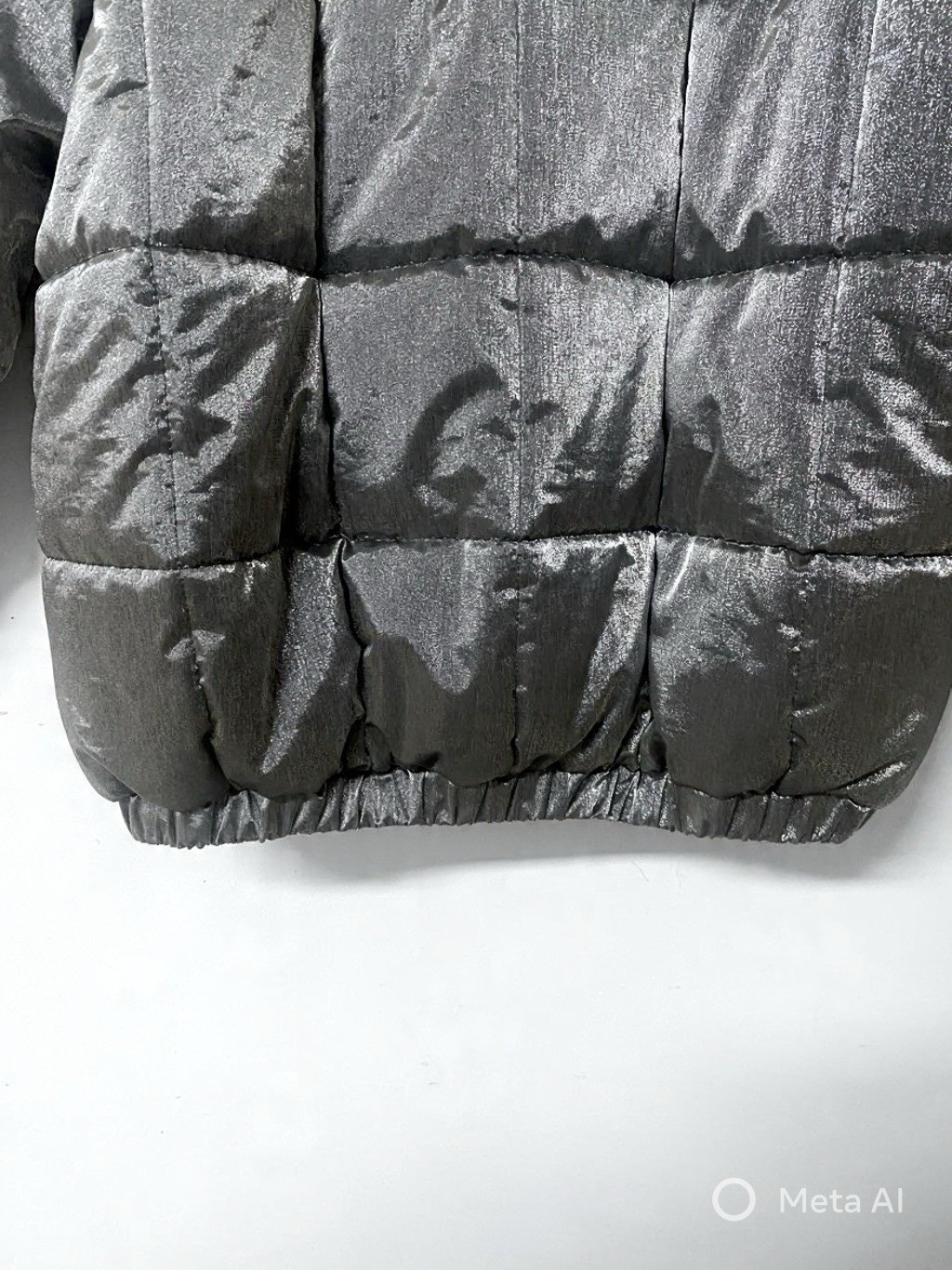 Vintage Expressions Metallic Silver/Puffer Jacket xl tall (16)