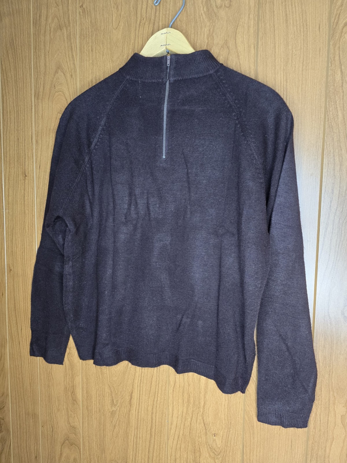 Vintage 60s 70s Mod Mock Neck Half Zip Sweater Womens M Raglan Dorette Small/Med