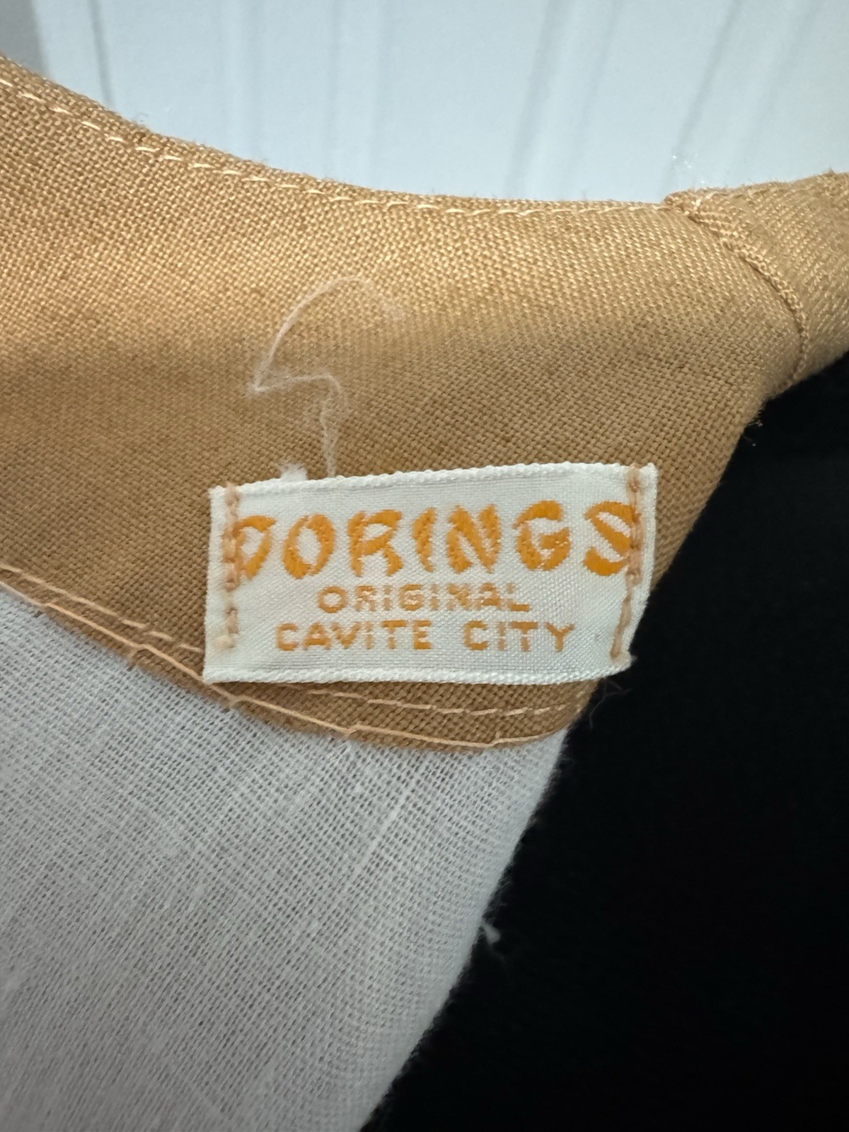 Vtg 1960s Dorings Cavite City Dress Ramie Teijin Tetoron Philippines Mod XS/S