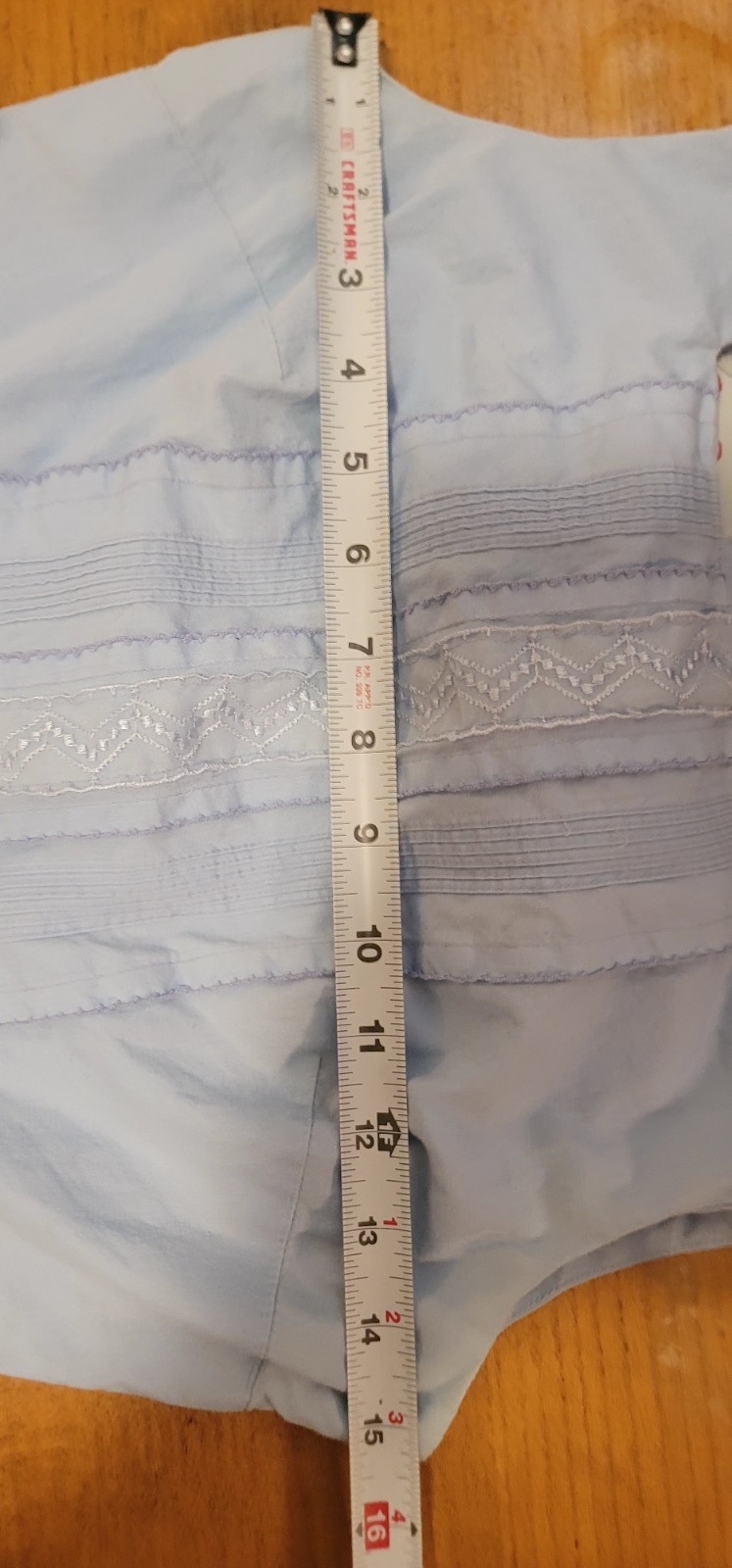 Vintage 1950s Betty Barclay Fit and Flare Dress Blue & white Embroidery Sz XS