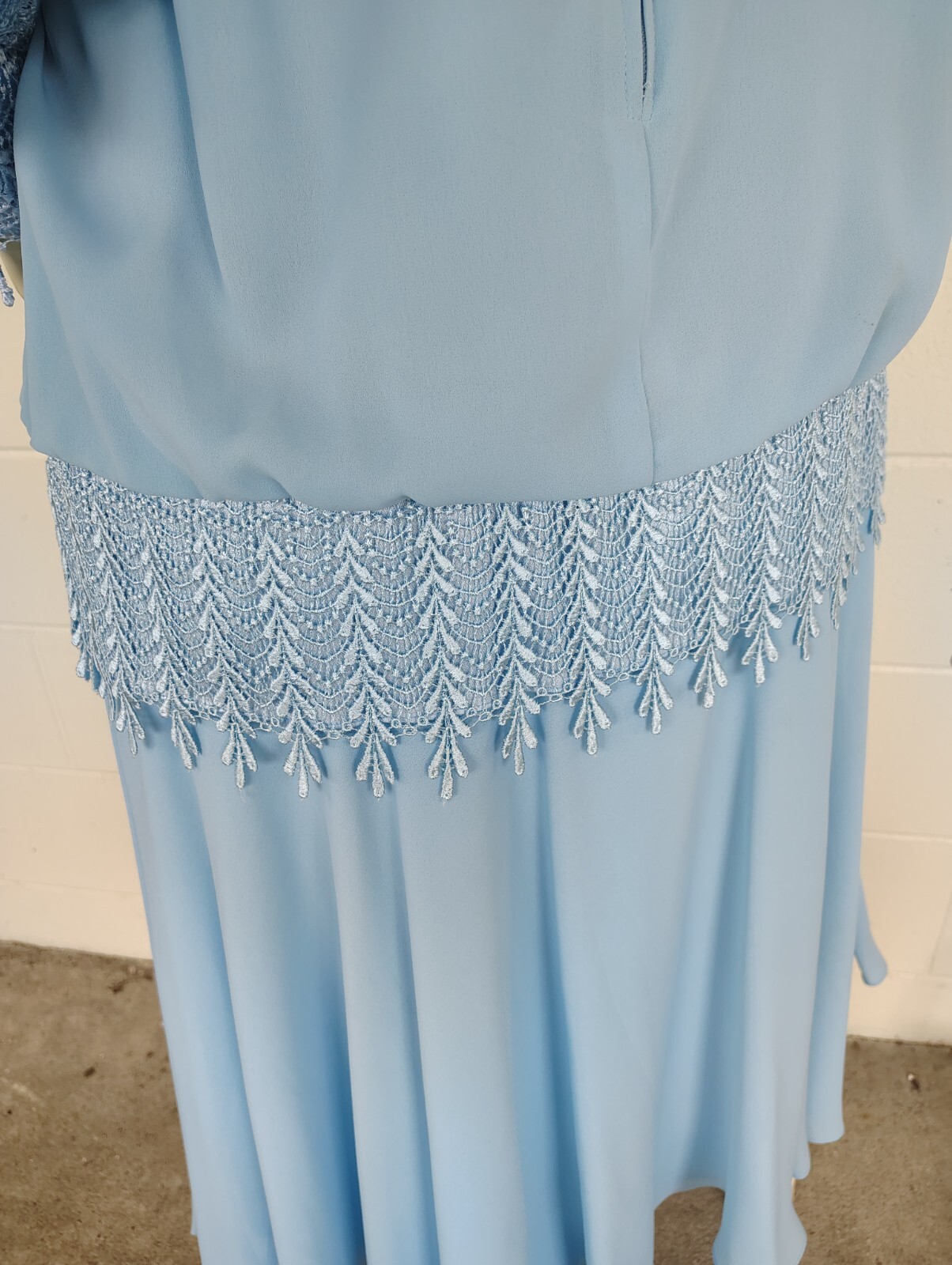 VTG Jill Robbins Dress Plus sz 14 Blue Wedding Mother of the Bride Granny core