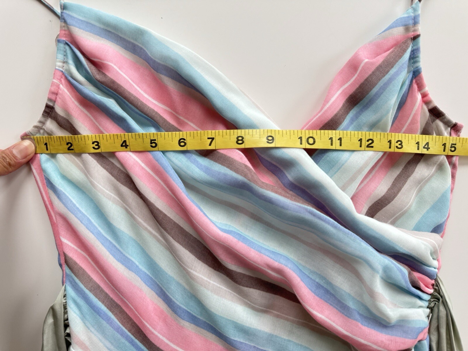 vintage 70s 80s Style C’est Moi rainbow striped strappy Sun Tea Party Dress M