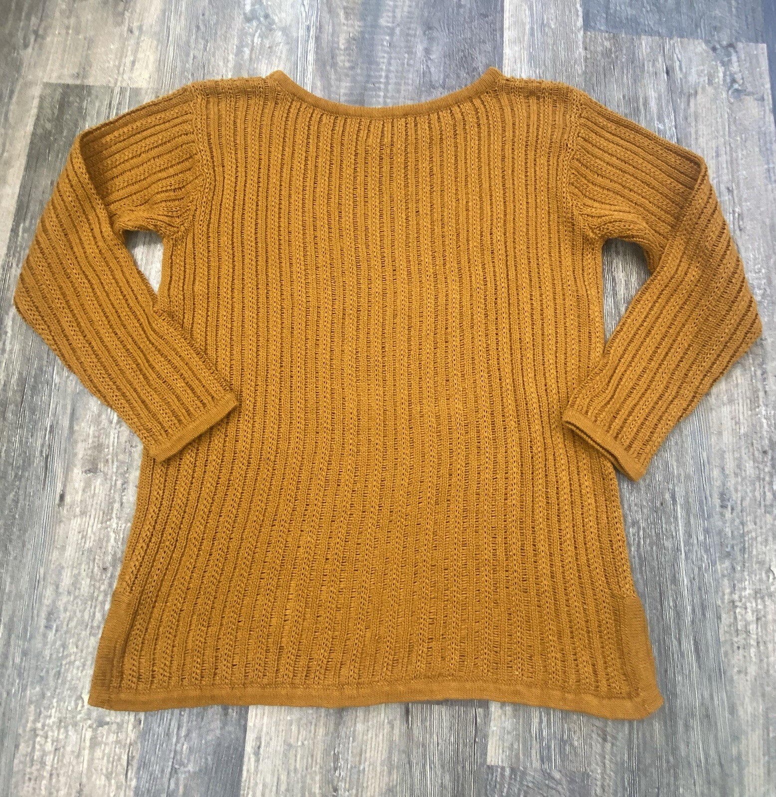 Vintage Designer DONNA KARAN NEW YORK Cotton Knit Weave Sweater 90s Y2K Med.