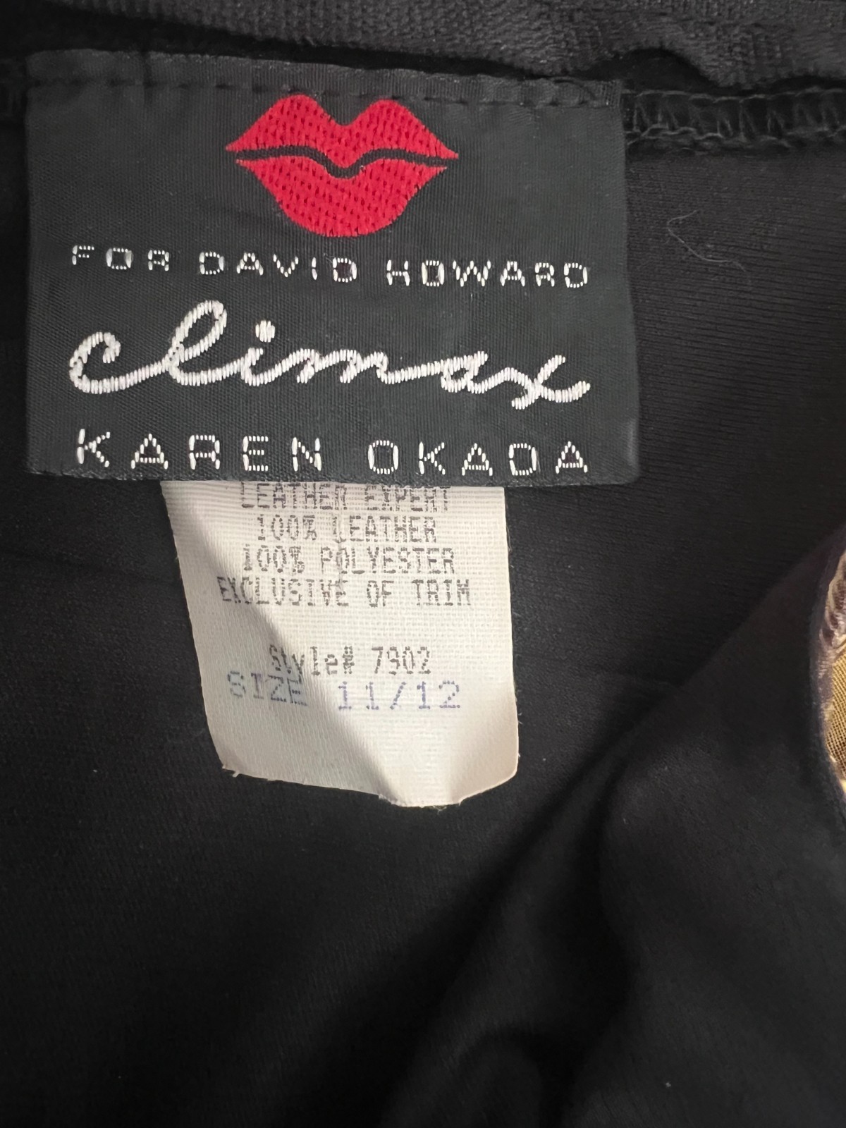 VTG 80s Climax Karen Okada for David Howard Leopard Chiffon & Suede Bodice 11/12
