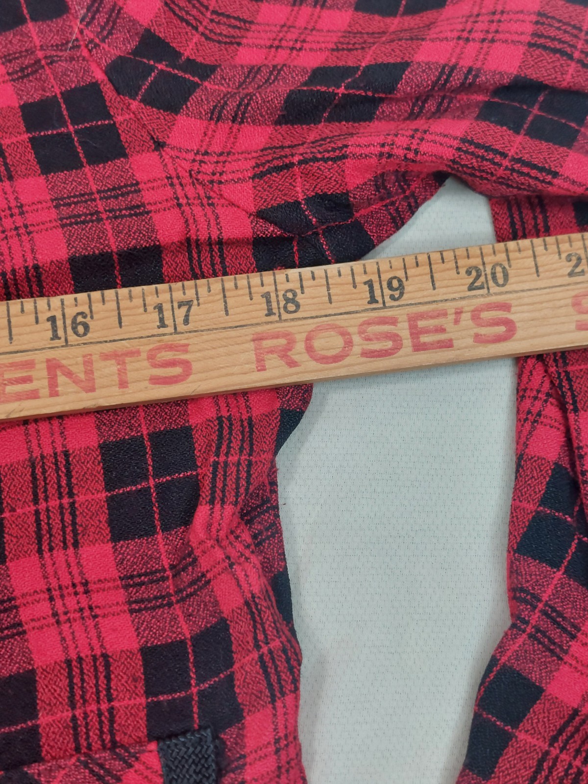 True Vintage 80s 90s Red Black Plaid Crop Top Long Shirt Grunge Y2K Academia