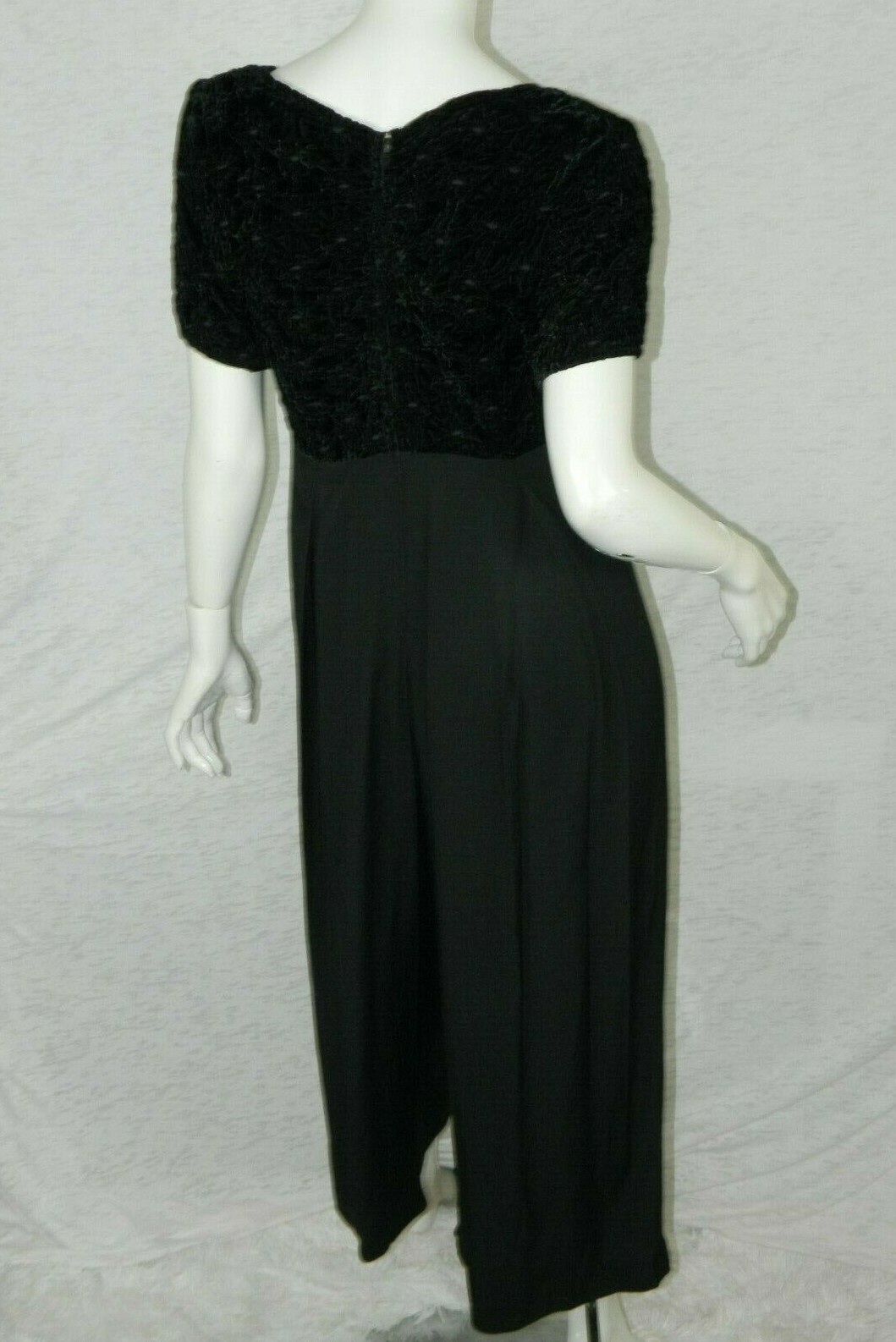 Vintage 90’s Jeffery & Dara Linda Hutley Jumpsuit Black Hipster Size 5/6