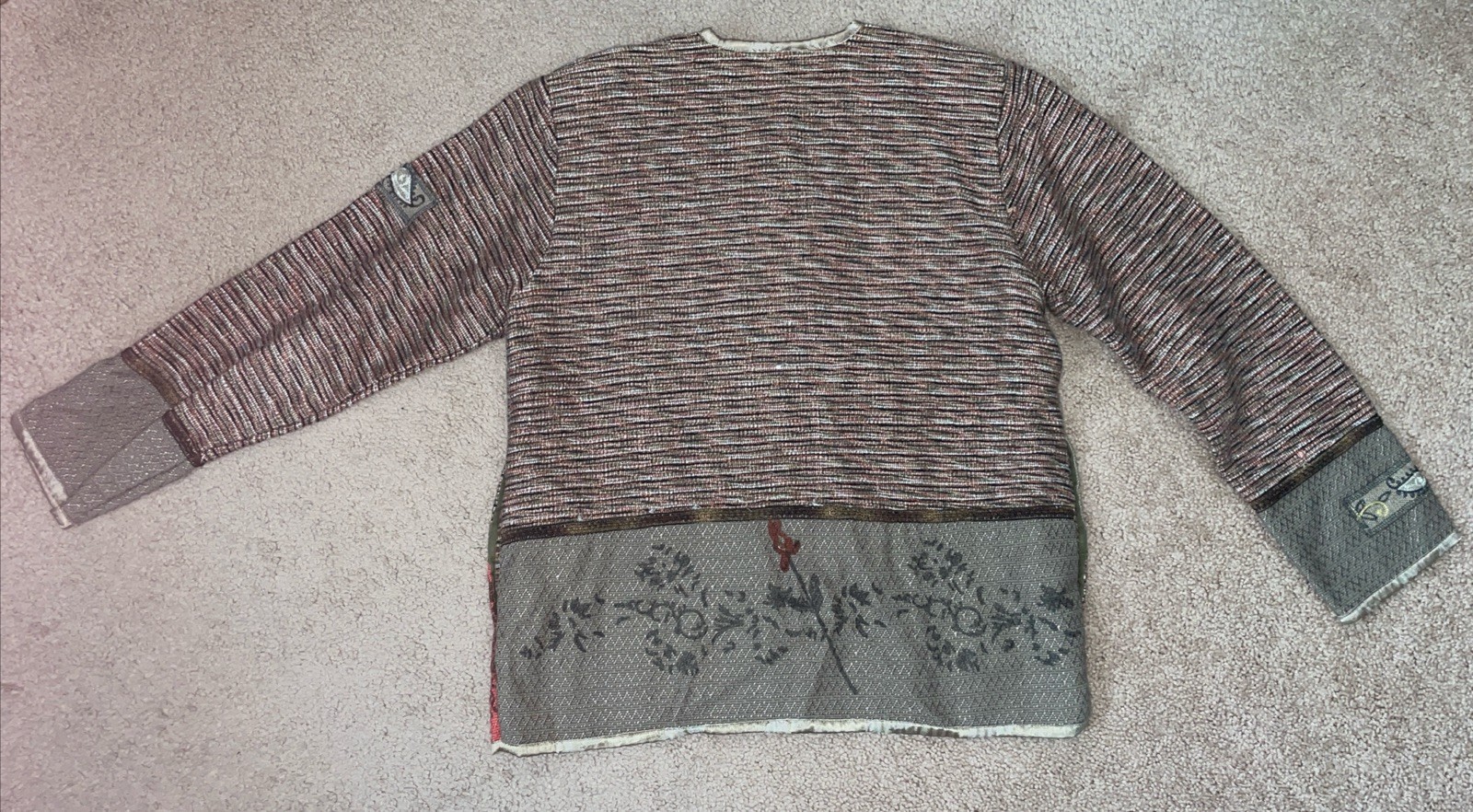 Vintage Flashback Button-Front Patchwork Wearable Art Jacket – Sz Women’s Small