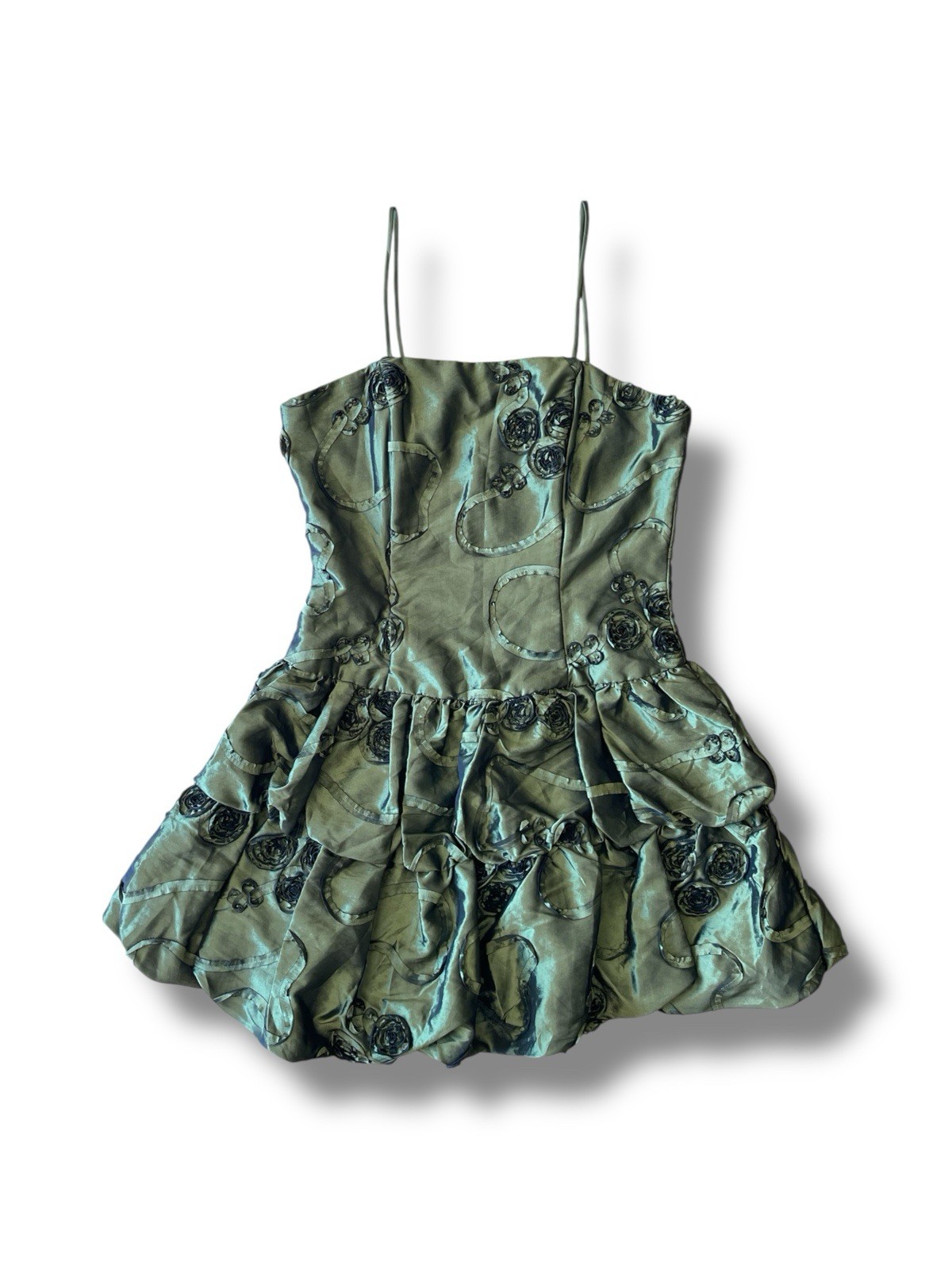 Vintage 90s Y2K Let’s Fashion Puff Mini Formal Dress Fairy Whimsigoth Prom Small