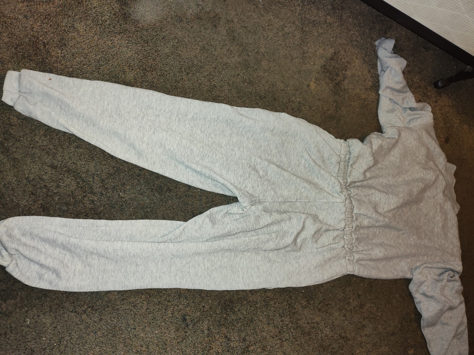 Vintage Elle Macpherson jumpsuit one peice gray sweat outfit romper athleisure S