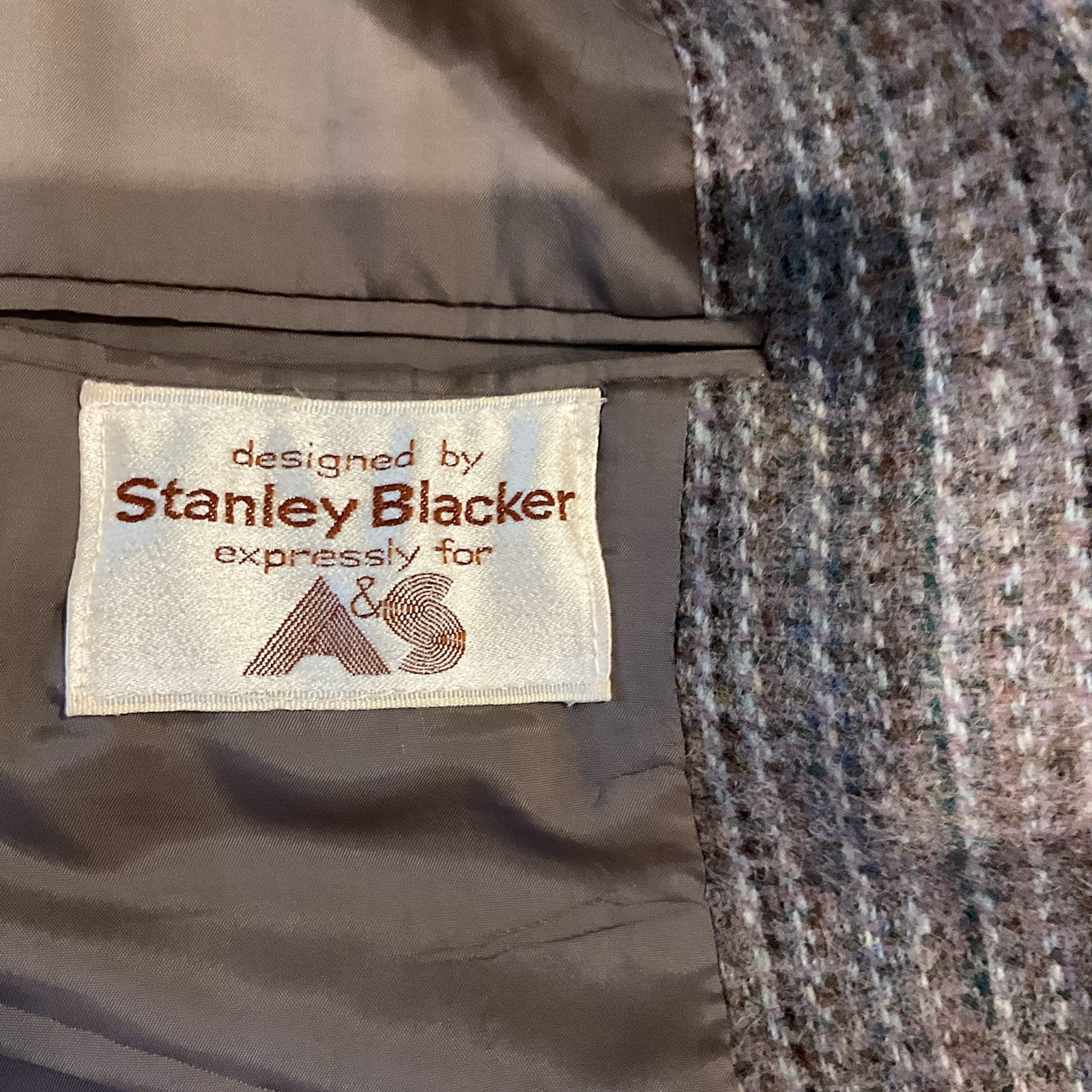 Vintage Women’s Classic Blazer Wool Taupe 2-Button by Stanley Blacker