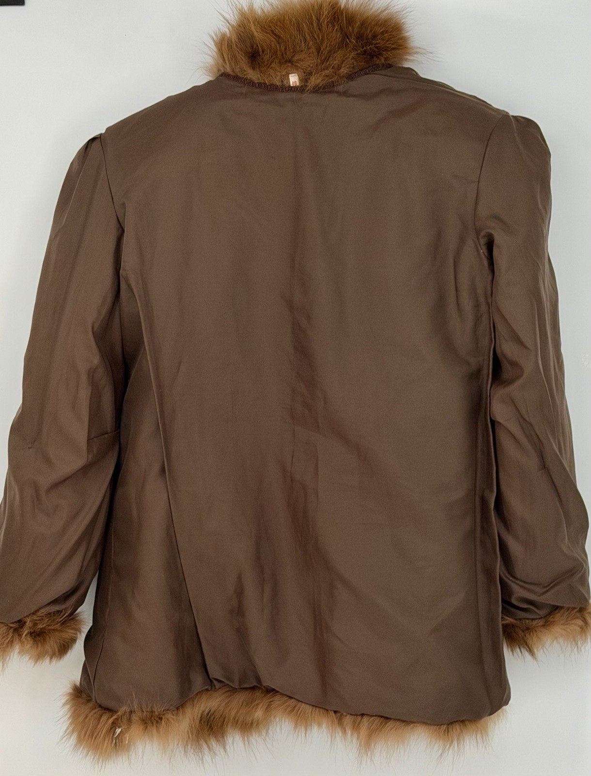 Vtg BASCO FOX FUR Woman’s Coat Luxurious Carmel Brown 80’s Glamour Sz M/L