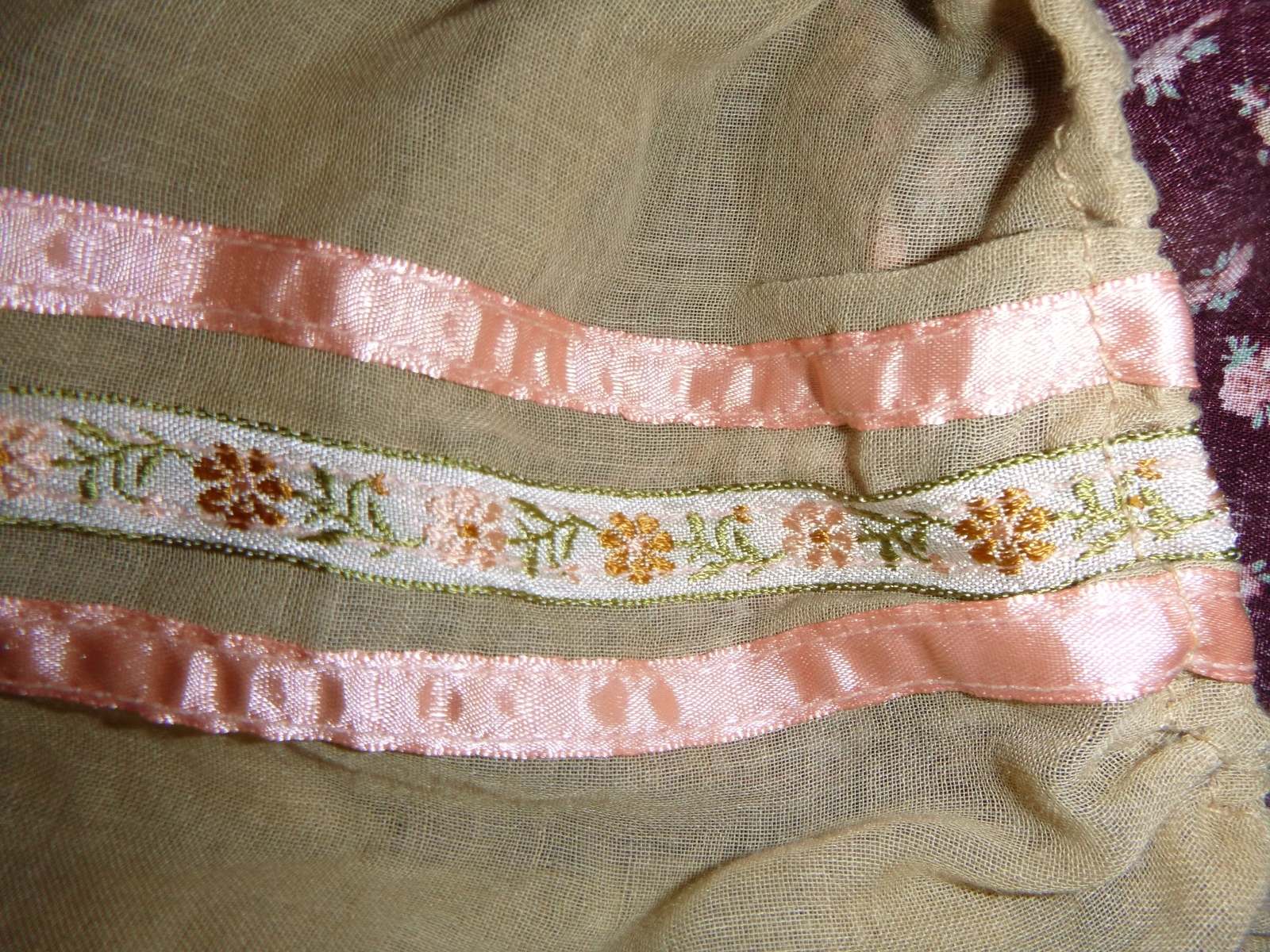 Vintage Young Edwardian Dress ARPEJA Pink Brown Calico Prairie 70’s sz 5