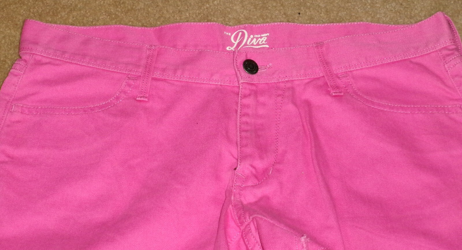 Vintage Hot Pink Classic Pocket OLD NAVY-Diva Denim Shorts-Sz 8