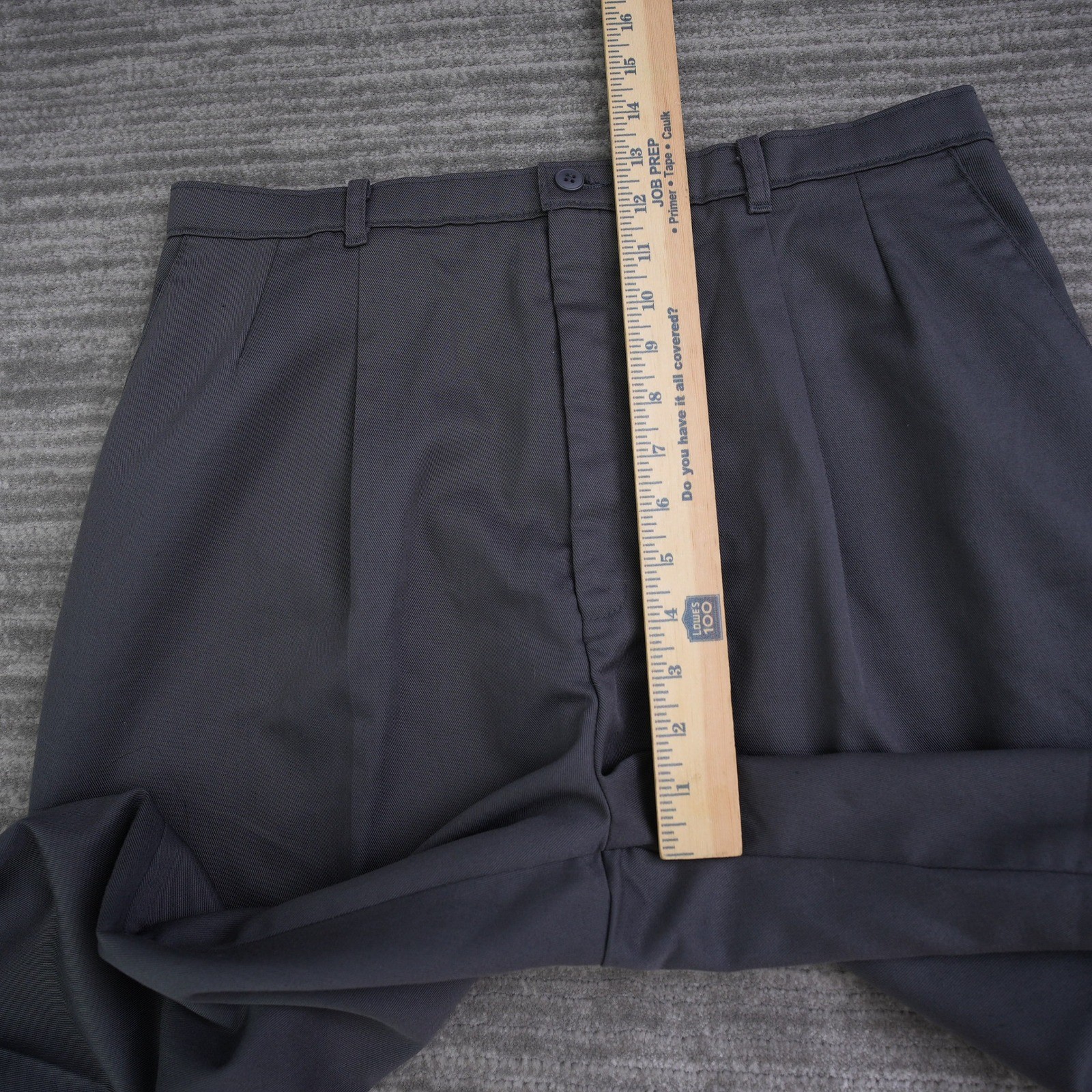 Vintage Levi Strauss Bend Over Sport Gray Pleated Trousers Womens 18 Charcoal