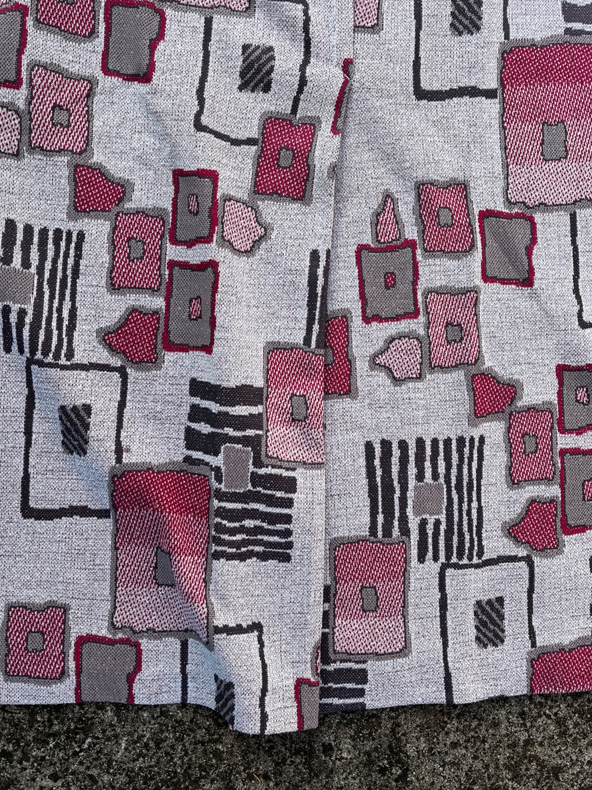 Vintage 70s Unworn Size XL ShirtsDress Brown geometric warm