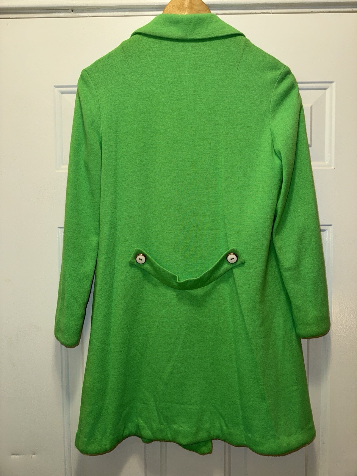 Vintage 60s R&L Green Mod Dress Matching Coat Set Womens 10 Go Go Jackie O