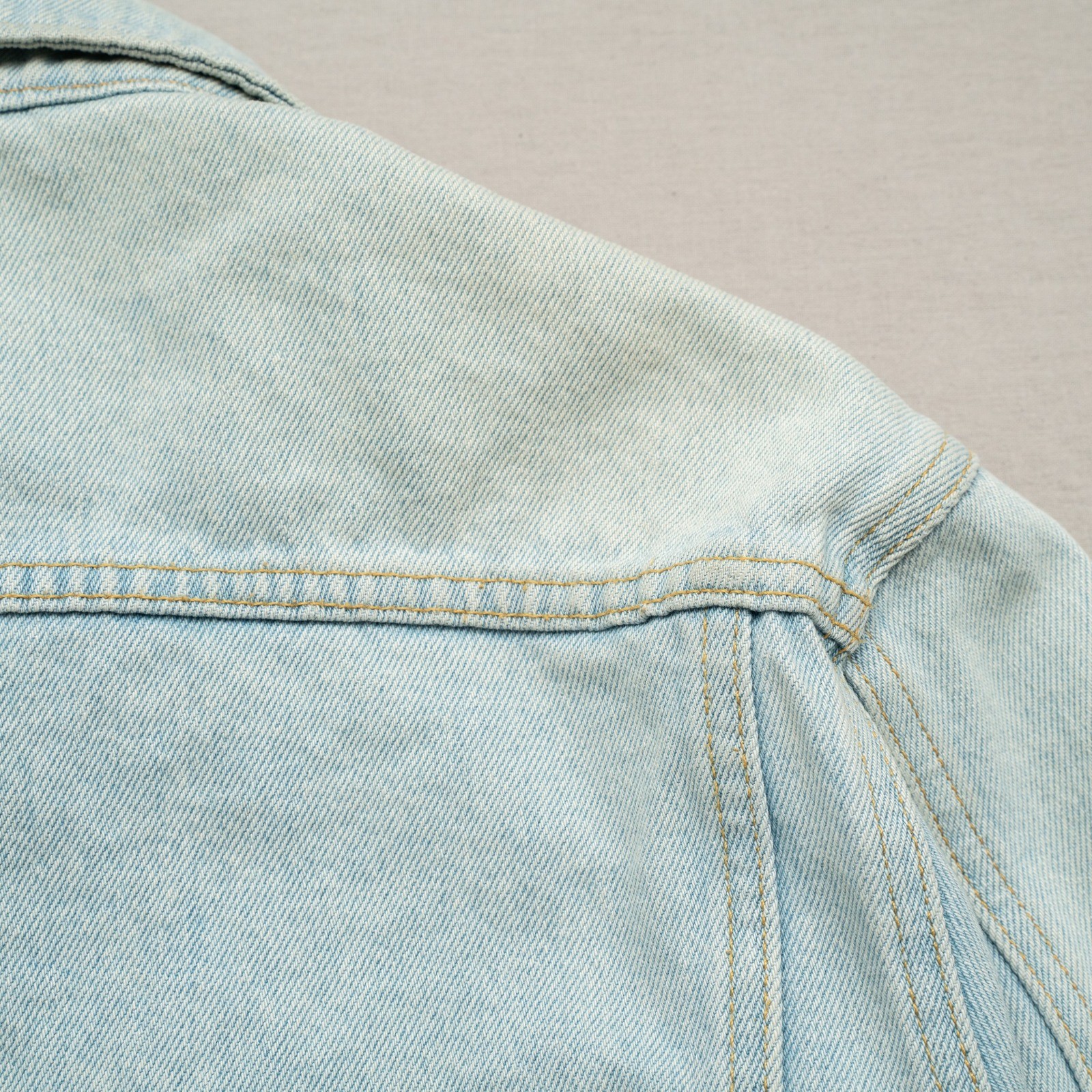 Vintage 90s American Apperel Distressed Lightwash Denim Type 3 Jacket USA Made S